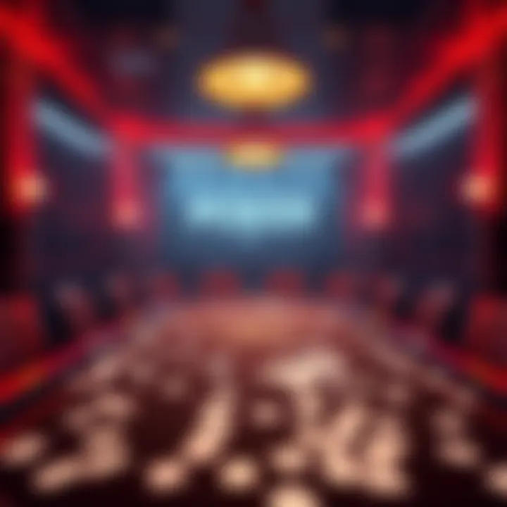 A graphic showing a closed poker room with an empty table and cards scattered.