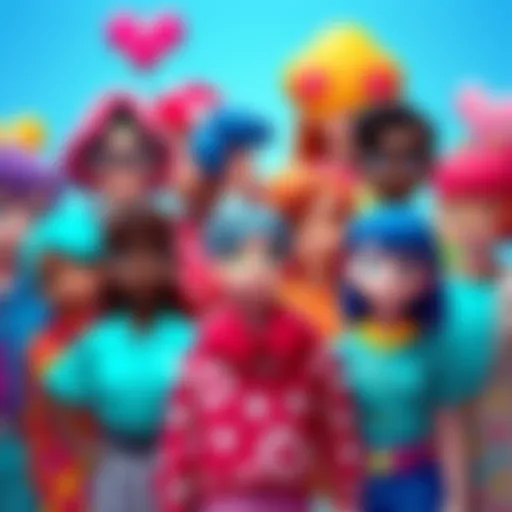 A colorful selection of Polkadot Avatars showcasing various customization options like hairstyles, clothing, and accessories.