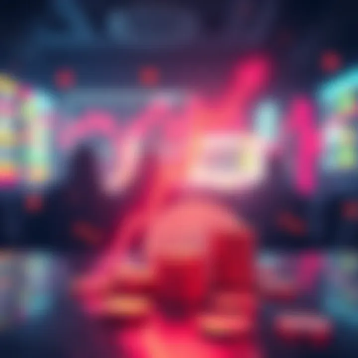 An illustration showing Polkadot's halving event with a downward graph and coins, symbolizing economic changes in the market.