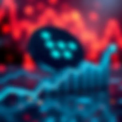 Polkadot logo alongside a rising graph symbolizing price growth and potential reaching $70