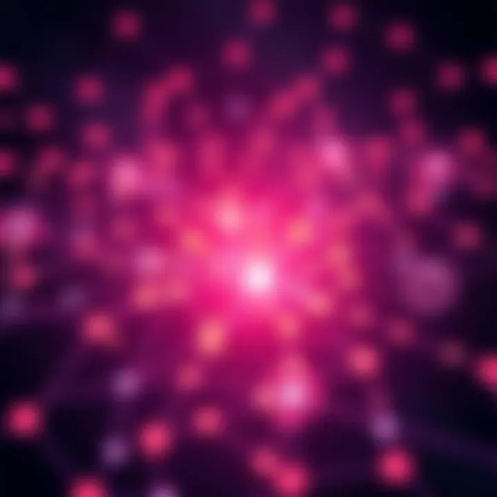 Polkadot Network Visualization A visual representation of Polkadot's blockchain network showcasing its decentralized structure and connections between nodes.