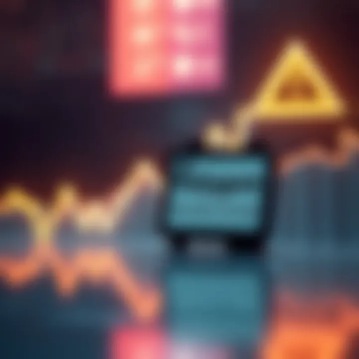 A graph showing a downward trend in Polygon's value with a warning sign about false predictions.