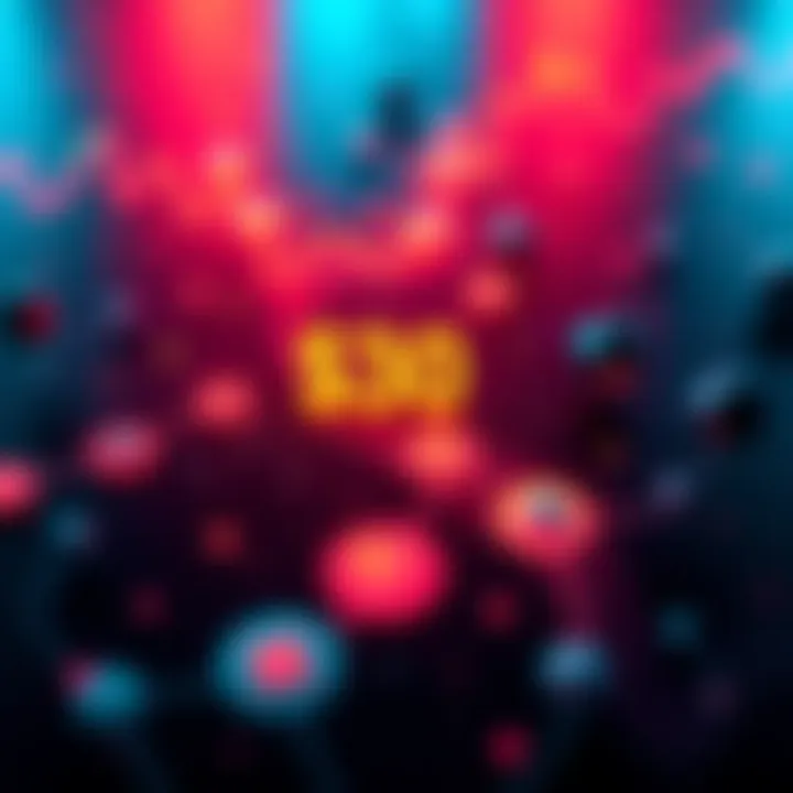 A graphic showing the flow of $30 billion through Polygon with symbols of stablecoins and banking technology, illustrating a financial shift in LATAM.