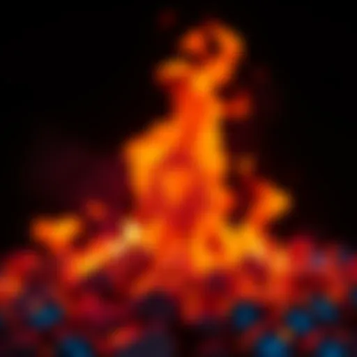 Representation of Polygon blockchain logo with flames symbolizing the burning of 3 million POL fees