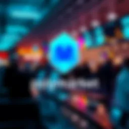 The Polymarket logo displayed prominently, symbolizing blockchain betting and prediction markets.