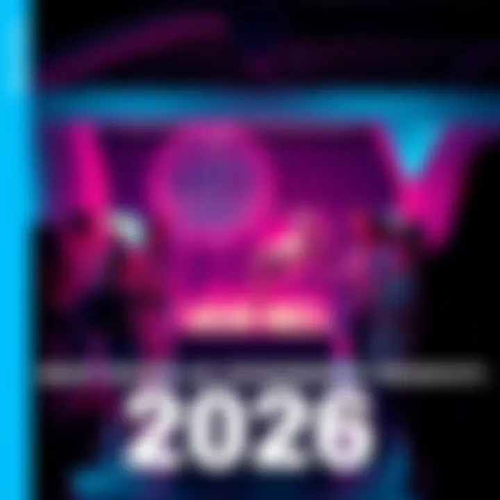 A close-up of the most desired product of 2026 on a display, surrounded by excited people looking at it.