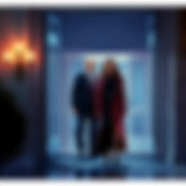 The President and First Lady leaving a building looking somber, hinting at recent events affecting them.