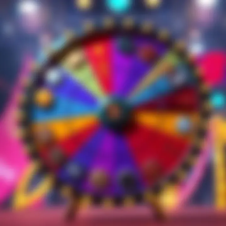 Prize Wheel with Tokens A colorful prize wheel displaying various bid tokens, highlighting the request to disable them for a simpler earning system.