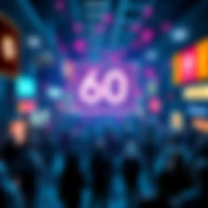 Visual representation of 60 people connected to a public node, indicating high engagement and network activity.