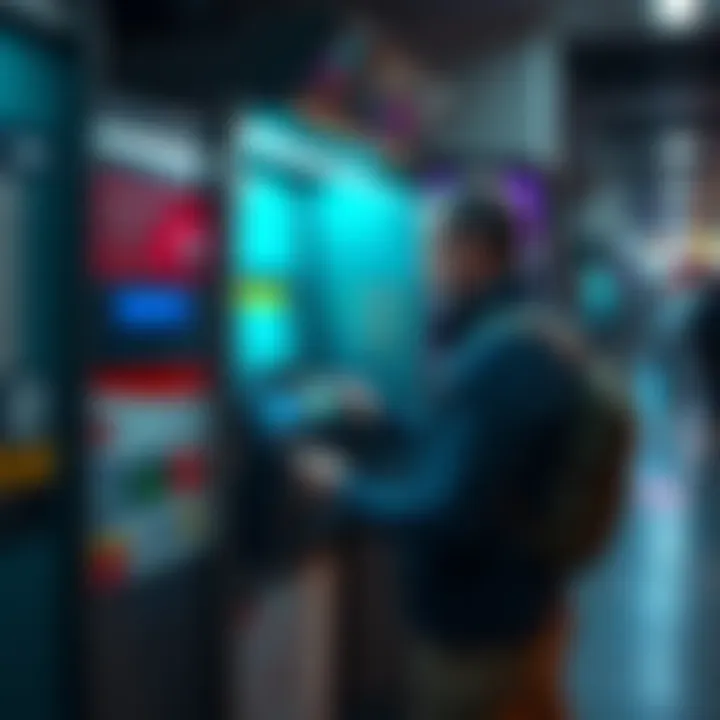 Public Transport Payment Issue A person trying to use Revolut and Google Pay at a public transport ticket machine in Istanbul