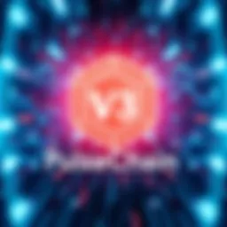 Graphic showing PulseChain V3 logo with blockchain elements and performance metrics