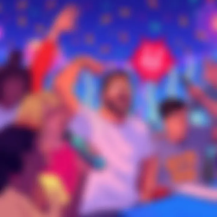 A vibrant illustration of people enjoying memes and celebrating the Pumpfun app reaching #62 in the US rankings.