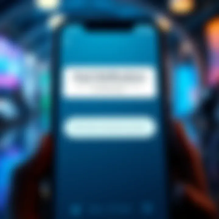 A smartphone with a notification alert for Daily Logins showing a reminder and grace period message