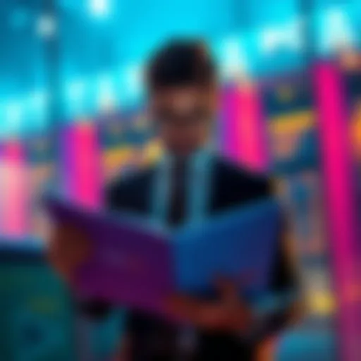 A business professional reviewing a report on cryptocurrency adoption, highlighting the significance of PwC's stance as a Big Four accounting firm.