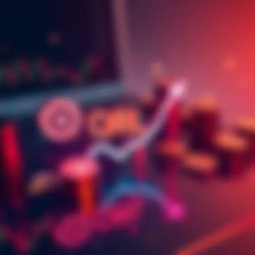 A graphic showing the Quantum Resistant Ledger logo with an upward trend line indicating potential price movement, alongside symbols for technology and finance, depicting upcoming QRL 2.0 launch and e...