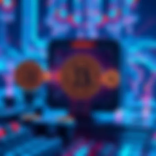 A visual representation of a quantum computer with Bitcoin symbols, indicating a security threat to crypto wallets.