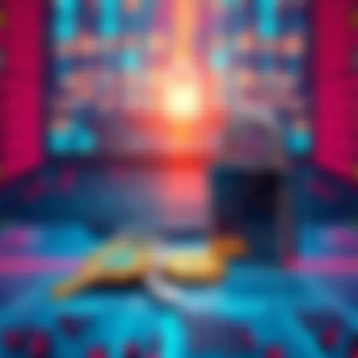 A visual representation of a quantum computer threatening the security of Bitcoin keys, with digital locks and keys shown in a futuristic design.