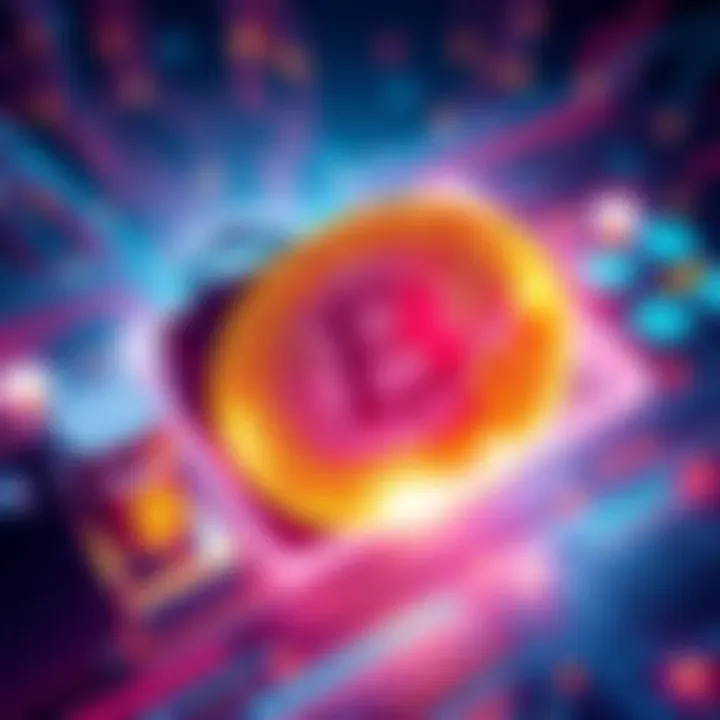 An illustration showing the clash between quantum computing and Bitcoin security, featuring a quantum computer and a Bitcoin symbol