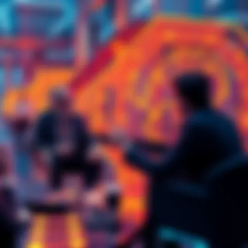 Experts discussing the implications of quantum computing on encryption and blockchain technology.
