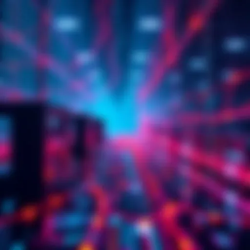 A visual depicting quantum computers in contrast with secure networks, emphasizing the challenge to Monero's security.