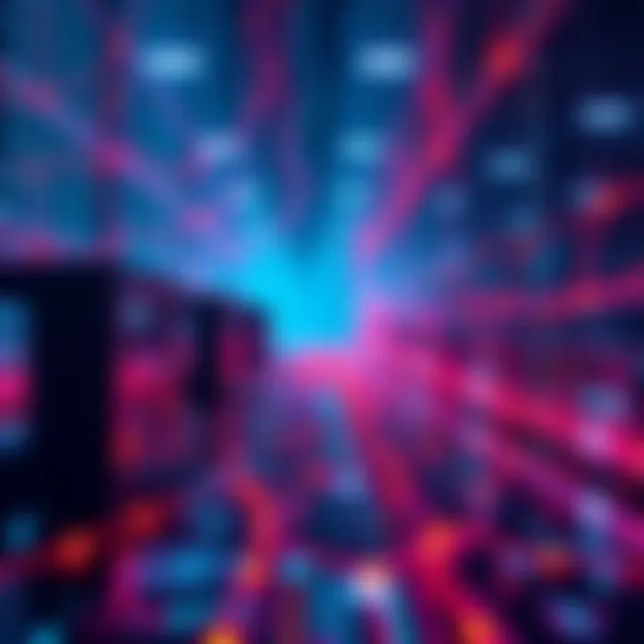 A visual depicting quantum computers in contrast with secure networks, emphasizing the challenge to Monero's security.