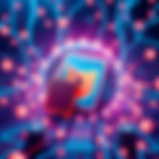 Illustration showing secure digital wallets and quantum computing symbols around them, representing the effort to enhance quantum resistance in the Kaspa network.