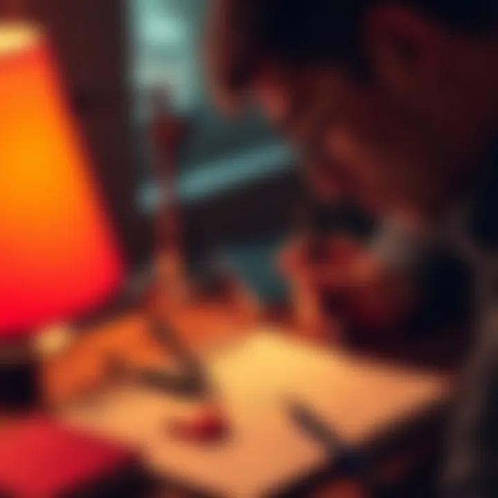 A person pondering over a notepad filled with questions, symbolizing the importance of inquiries in everyday interactions.