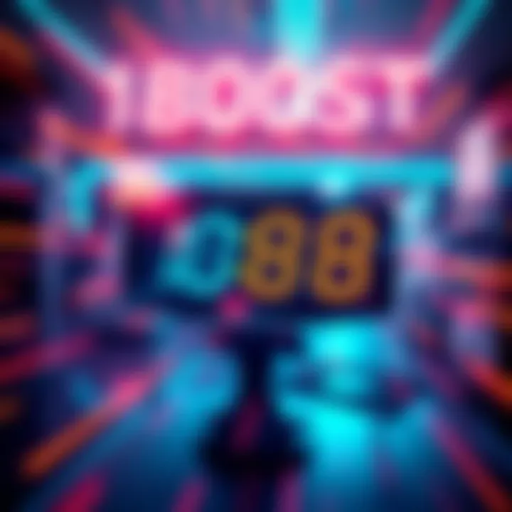 A graphic showing a quick boost with SRB, featuring a timer and energetic graphics.