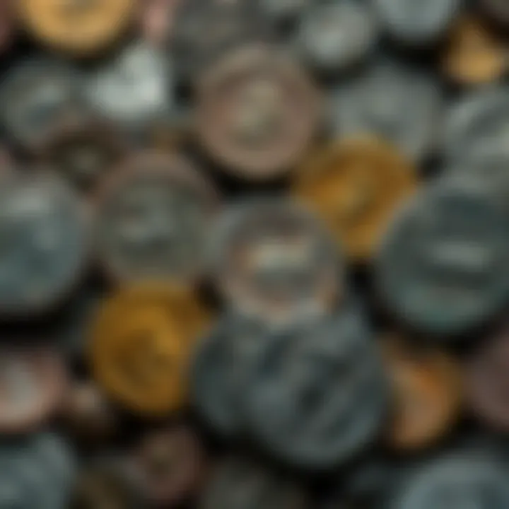 A display of rare ancient coins from Boeotia, featuring the Thespiai stater and unique reverse types, showcasing their artistic and historical significance.