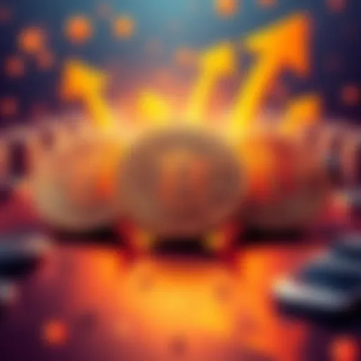 Illustration showing rare Bitcoin sats with wallet icons and transaction arrows