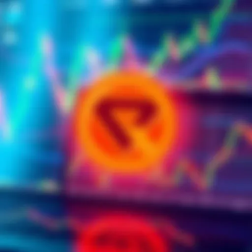 RaveDAO logo with trading charts and graphs showing market activity related to RAVE