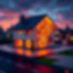 A visual representation of real estate tokenization showing a house divided into digital tokens, symbolizing fractional ownership and blockchain technology.