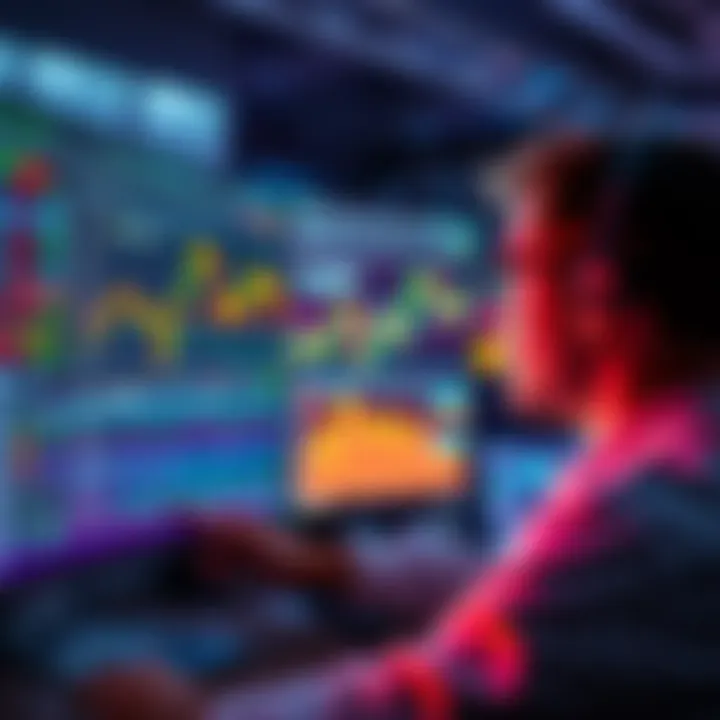 A trader analyzing fast and reliable Solana DEX trading data on a computer screen with charts and price updates
