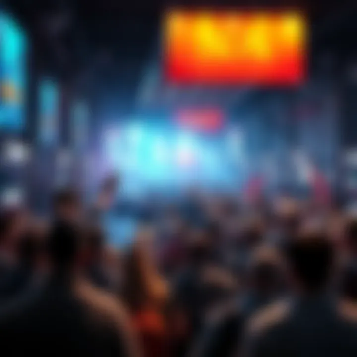 Crowd gathered discussing a recent event that has caught attention