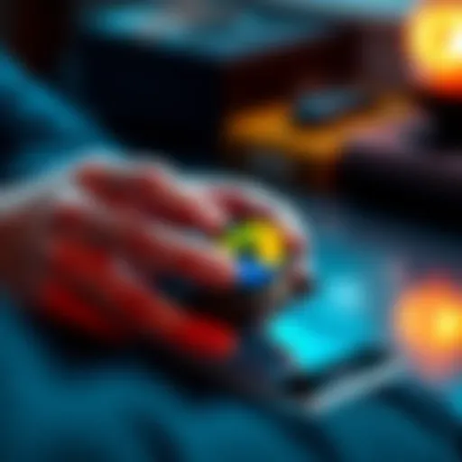 A user restoring a digital wallet on a new Android phone using Google Drive backup.