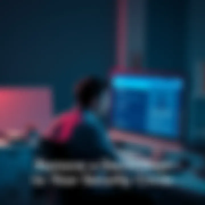 A person sitting at a desk, looking at a computer screen with a concerned expression while accessing a security settings page