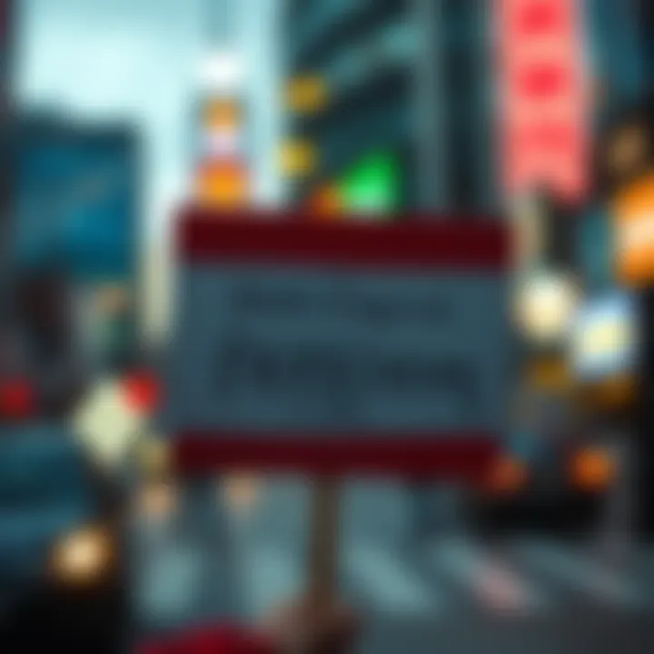 A person holding a sign that says 'Protect Financial Freedom' with a blurred city backdrop symbolizing resistance against CBDCs.