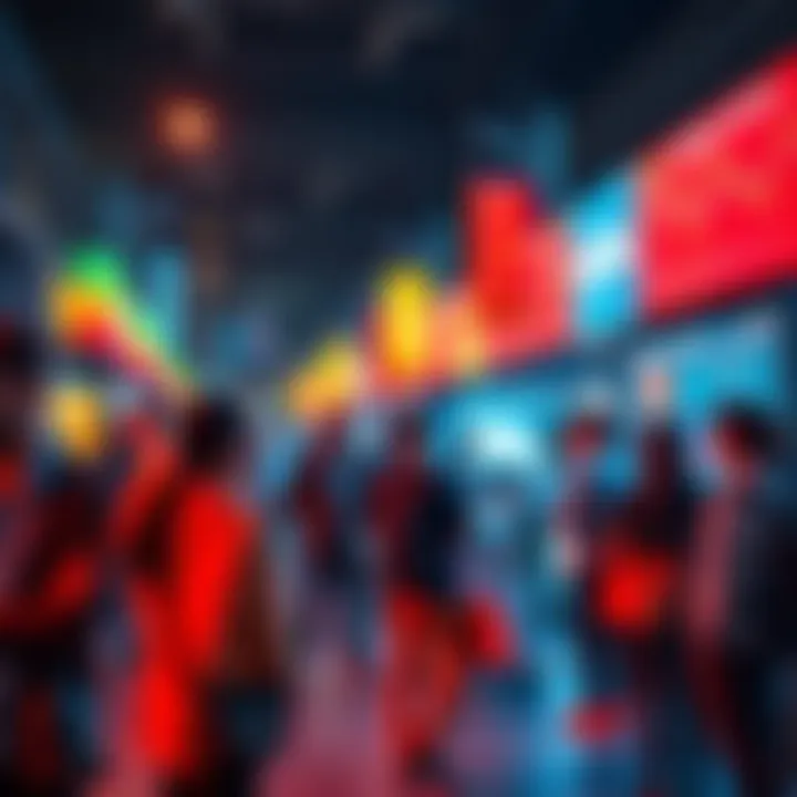 Retail Buyers and Tokenized Stocks Group of people discussing tokenized stocks and investment opportunities at a market setting