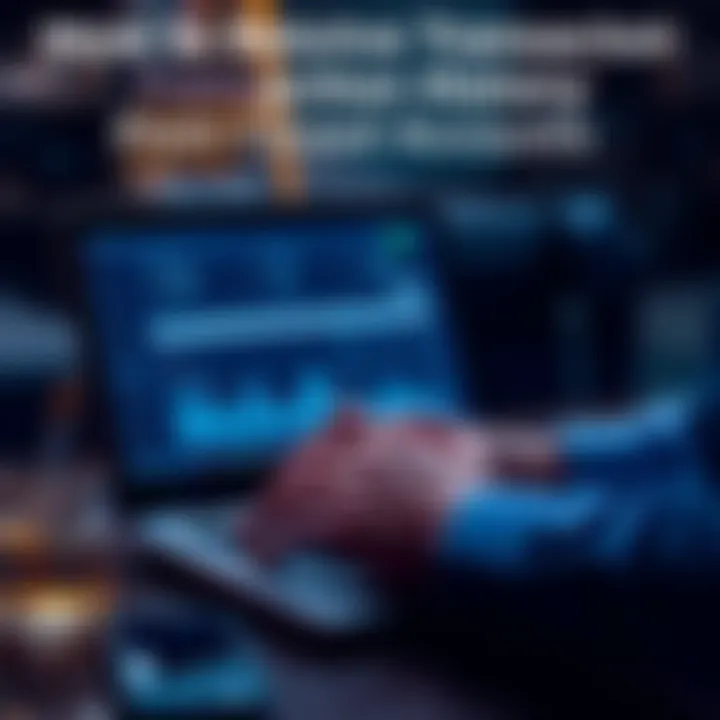 Person accessing financial documents from a closed bank account on a laptop