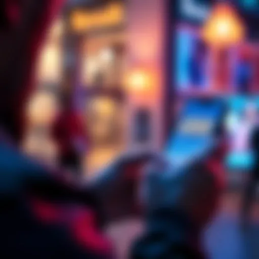 A person using the Revolut app on a smartphone while checking banking features and transactions