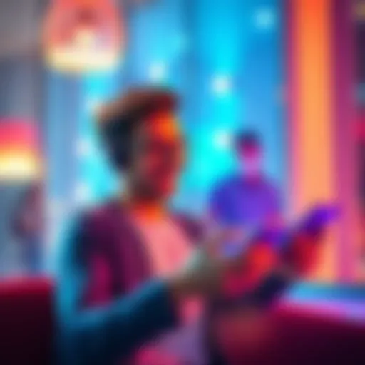A person happily interacting with Revolut customer support on their phone, showing approval and satisfaction after downgrading their metal plan.