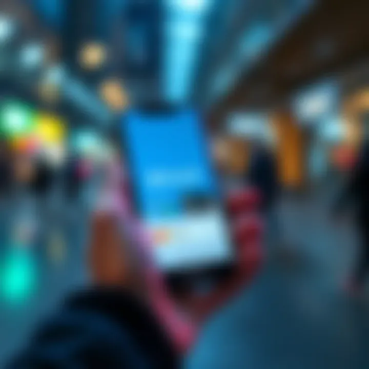 Close-up of a hand holding a smartphone showing the Revolut app interface for sending money internationally