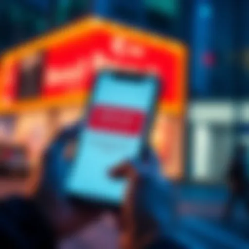 A person holding a smartphone displaying the Revolut app with a warning message about account closure, emphasizing banking issues.