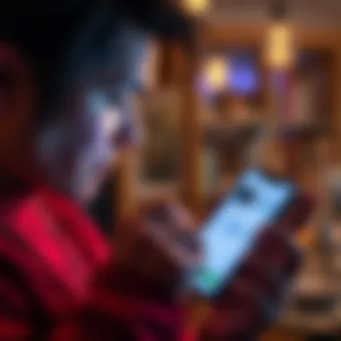 A person checking the Revolut Ultra app on a smartphone, looking concerned about updated benefits.