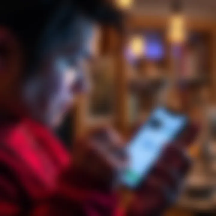 A person checking the Revolut Ultra app on a smartphone, looking concerned about updated benefits.