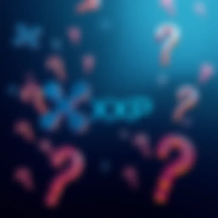 Ripple logo next to XRP logo, surrounded by question marks symbolizing uncertainty after SEC lawsuit