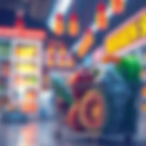 A visual representation of rising prices showing grocery items and bills getting more expensive.