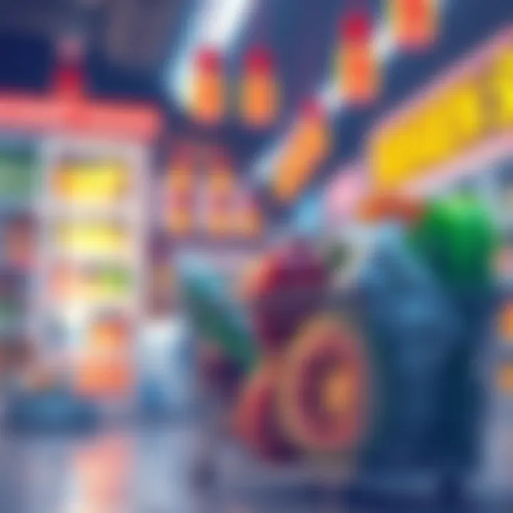 A visual representation of rising prices showing grocery items and bills getting more expensive.