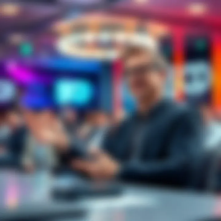 Rob Allen talking about future tech trends and adoption at a conference