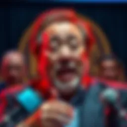 Robert Kiyosaki speaking at a press conference about his $1.2 billion debt